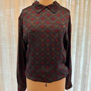 Vintage Gucci Silk Blouse, Size 38, US 2